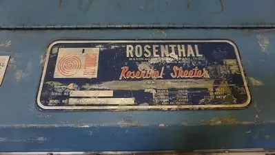 60" ROSENTHAL SHEETER MODEL WA-S-5-HUBZEVAA WITH RAZOR SLITTING