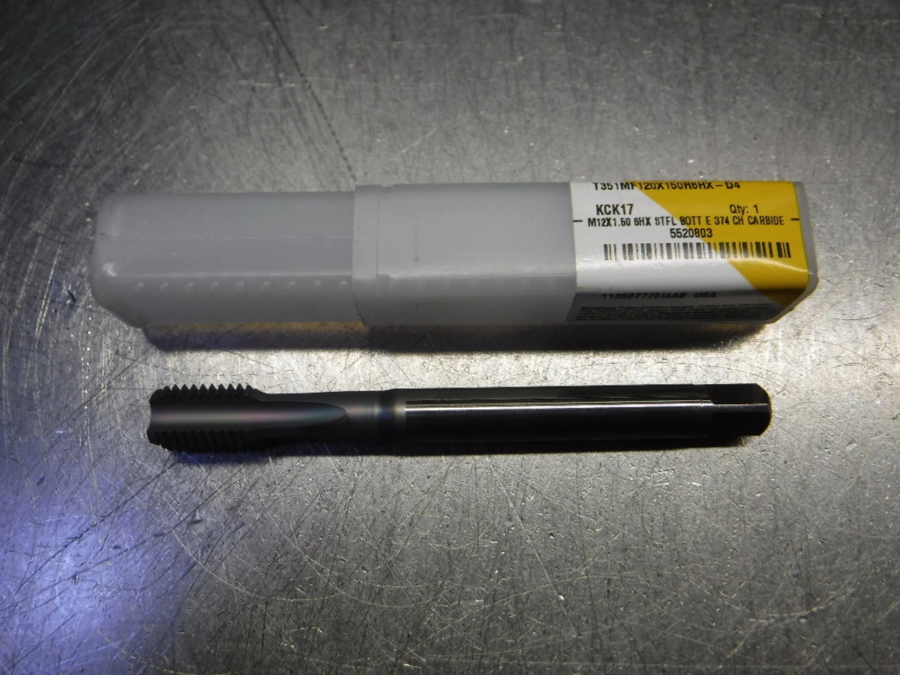 Kennametal M12x1.50 6HX 4 Flute Carbide Tap T351MF120X150R6HX-D4 KCK17 (LOC12)