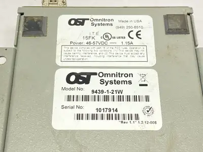 9439-1-21W | Omnitron Systems  OmniConverter GPoE+/S FIber Converter Module - Used