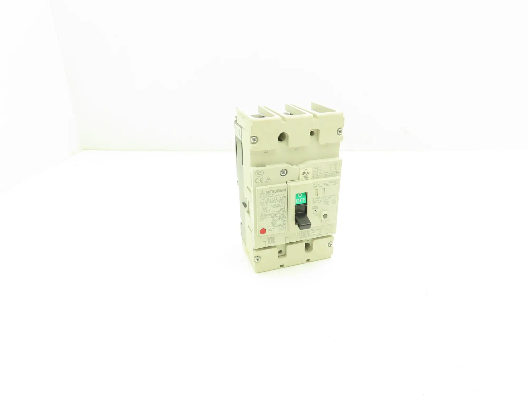 Mitsubishi NV125-SVU Earth Leakage Circuit Breaker 75A 440V 3Ph Ground Fault