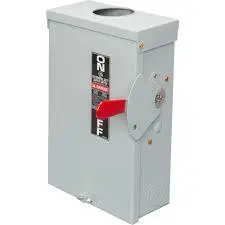 GE TG3222R 3 Wire 2 Pole Fusible Type TG General-Duty Safety Switch 240 Volt 60 Amp NEMA 3R