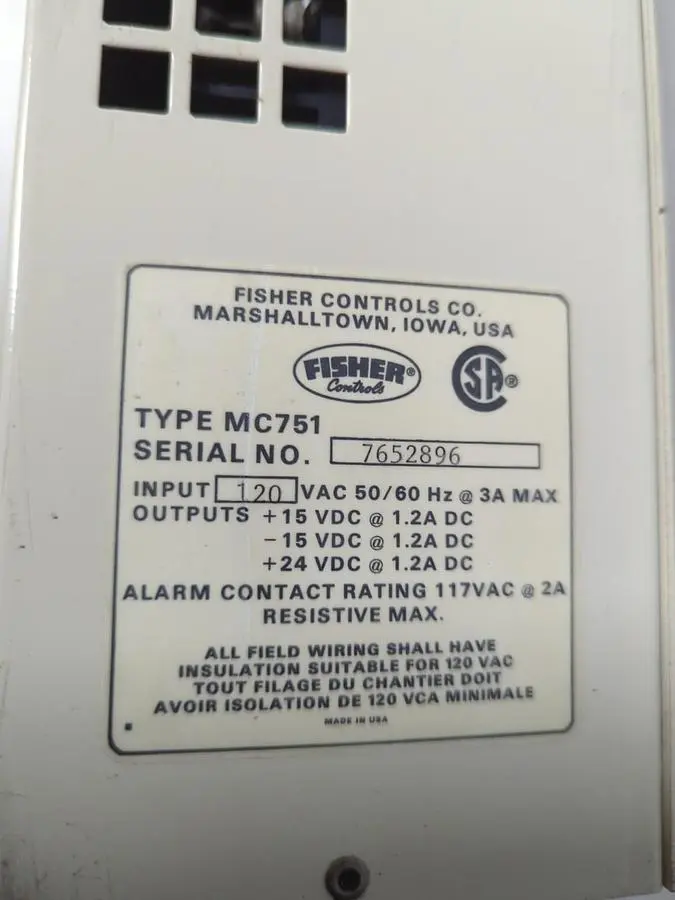 Used FISHER MC751 Power Supplies Ohio US | Surplus Asset Holdings #1237736