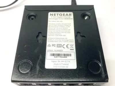 Used Netgear Gigabit Ethernet 5-Port Unmanaged Switch 10/100/1000Mbps 5V .7A Network Switches Michigan US | Maverick Industrial Sales #1393266