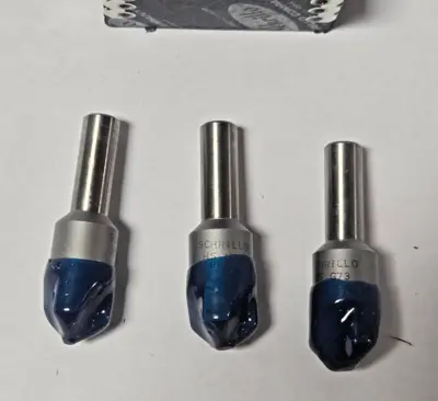 Schrillo 5/8" High Speed Steel Countersink 110 Degree #1120 USA Lot of 3