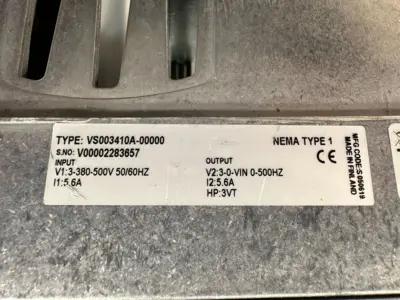Jonson Controls VS003410A-00000 Nema Type 1 VS003410A (7.3.2)