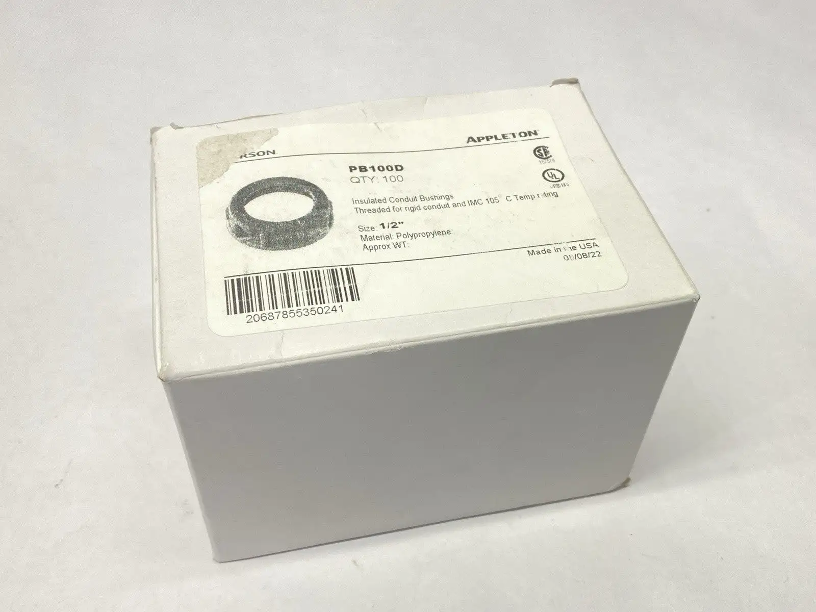 USED APPLETON INSULATED CONDUIT BUSHINGS 1/2" LOT OF 93