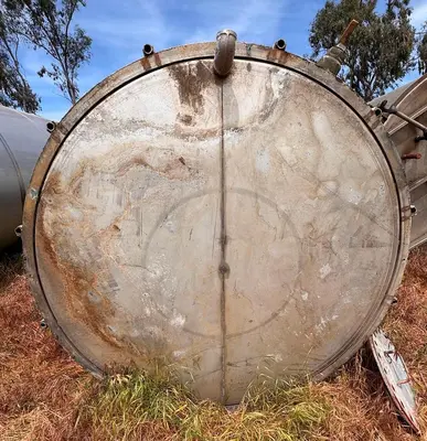 Tank, 4,200 Gallon, Stainless Steel, 6' Dia x 20' H, Valley Foundry, UL rated, #5991327
