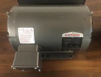 USED NORTH AMERICAN PL-5, 5 HP. ROTARY PHASE CONVERTER