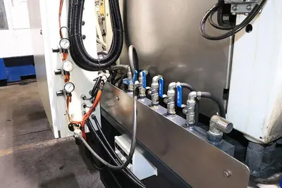 37" TIMESAVERS, LYNX SERIES, WET TWO HEAD BELT GRINDER, DEBURRING & FINISHING, MODEL: LYNX 37MWT-DB-60
