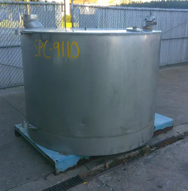 SPC9110  Tank 590 gallon vertical tank, Stainless Steel, flat