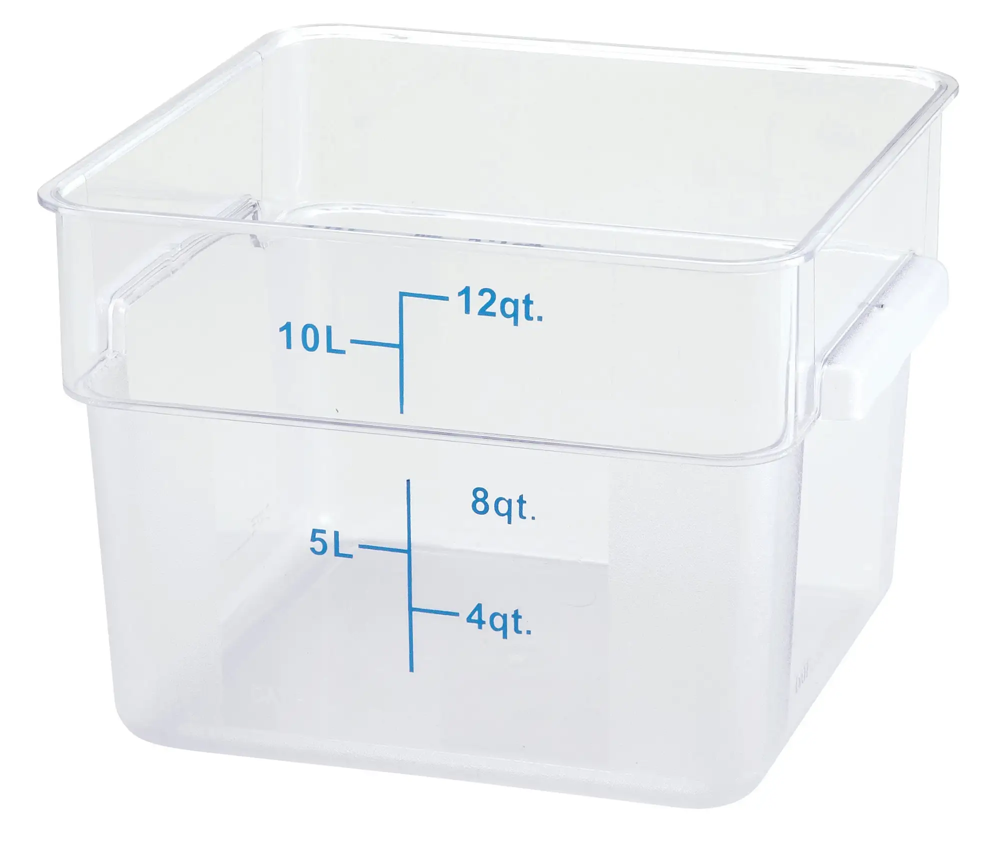 12qt Square Storage Container, Clear, PC (12 Each)