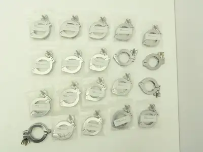 Nor-Cal NW-40-CP Aluminum Wing Nut Clamp for DN 40 ISO-KF Flange Lot of 20