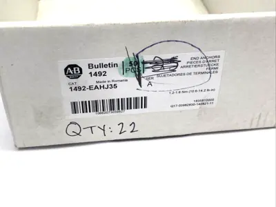 1492-EAHJ35 | Allen Bradley  Ser. A IEC Terminal Block End Anchor, Gray, BOX OF 22 - New Other
