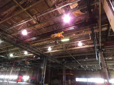 Cleveland Tramrail P&H 4 Ton Single Girder Underhung Bridge Crane 34' 10" Span