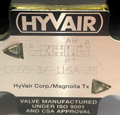 NEW HYVAIR D05S-3A-115A-35 DIRECT OPERATED CONTROL VALVE D05S3A115A35