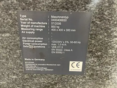 USED MYCRONA CMM GRANITE BASE
