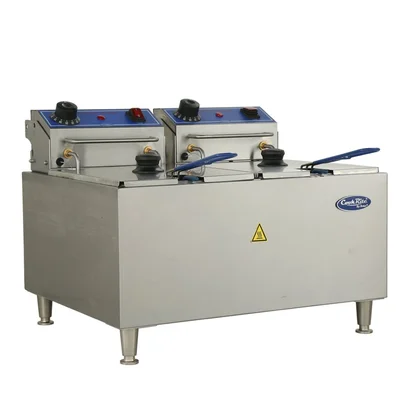 New | in-Stock Atosa New Atosa ACEF-32 32lb Electric Countertop Deep Fryer (Dual Tank) 240V Cookers / Coolers / Fryers Illinois US | Falcon Restaurant Supply #1375613