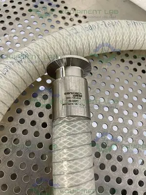 USED SANI TECH STHT-WR-1000 84" SILICONE HOSE W/ 1" SANITARY FITTING