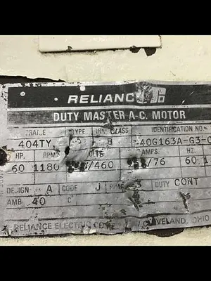 USED RELIANCE ELECTRIC P40G163A-G3-CY