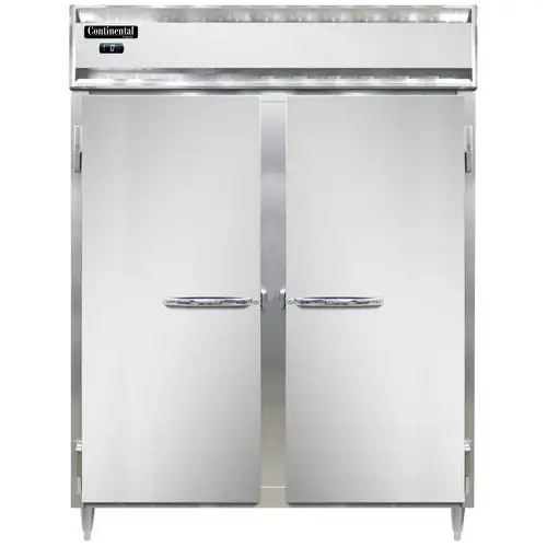 Continental D2FENPT 57" Designer Line Two Section Pass Thru Freezer, (4) Left/right Hinge Solid Doors, 115v