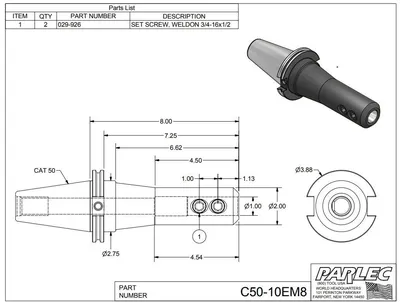 PARLEC C50-10EM8 Tooling & Accessories, Tooling | Machinery Central (7)