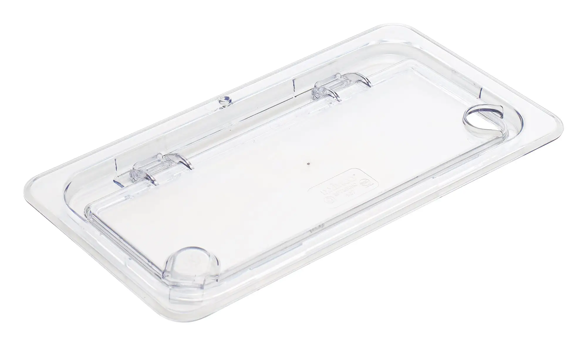 Hinged Lid Cover for SP7302/7304/7306/7308, 1/3 Size, Peg Hole,Notched,Clear. (12 Each)