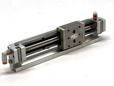USED SMC AIR SLIDE TABLE 8MM BORE 100MM STROKE