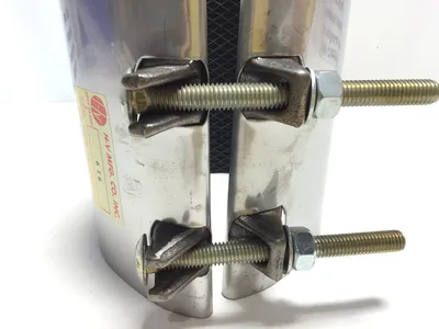 H-V MFG Co Inc Jiffy Clamp & Sleeve Coupling 6 X 6 Stainless Steel