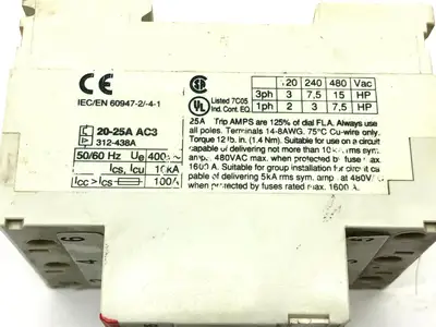 MS 225 | ABB  Manual Motor Starter 690V 50/60Hz 3ph - Used