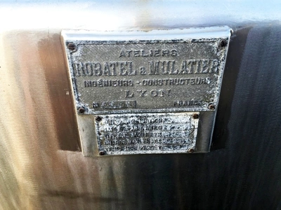 Robatel ETS-1500 perforate basket centrifuge, 316SS.