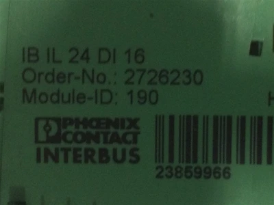 USED VARIOUS PHOENIX IB IL 24 DI 16-ID:190    HW/FW.04/-