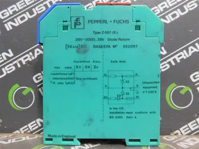 Pepperl Fuchs Z487/Ex Diode Return Module BASEEFA No 822097 28V-300Ω 28V Used