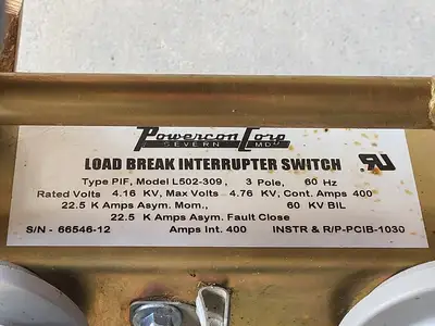 Used POWERCON CORP L502-309 Switchgears British Columbia CA | Lenmark #239614