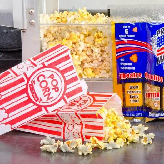 Carnival King 3" x 1 1/2" x 7" Popcorn Bag - 1000 / Case