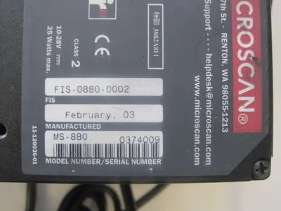 MICROSCAN FIS-0880-0002 BARCODE SCANNER FIS08800002 MS-880