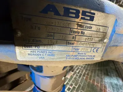 ABS CENTRIFUGAL PUMP TYPE BA8X6-17ESDF