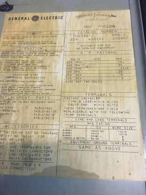 Used ge thn3361 Relays & Switches Indiana US | J&J Industrial Supply #512147