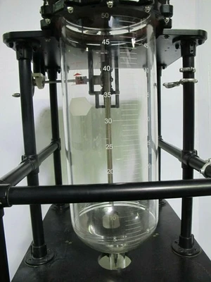 PRISM RESEARCH Glass Reaction Vessel Cylindrical Reactor with Stand Portable 50L