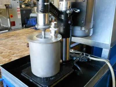 Kady Mill Dispersion System, 3 HP, 1 gallon,Stainless Steel replacement,dual 7" diameter x 8.5" deep jcktd mixing tanks