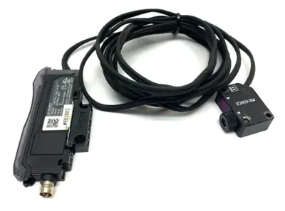 LV-N11CP, LV-NH32 | Keyence LV-N11CP Laser Sensor Amplifier Main Unit w/ LV-NH32 Laser Sensor Head - Used