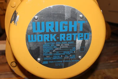 Wright Work-Rated 7.5 Ton Hoist