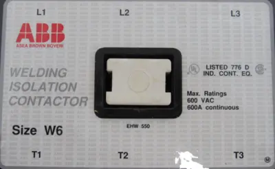 NEW ABB EHW550C-1L CONTACTOR SIZE W6 SK827006-AF EHW550C1L