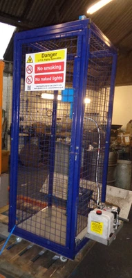 M/S Mesh Safety Cage 910 mm x 910mm x 1,800 mm Tall