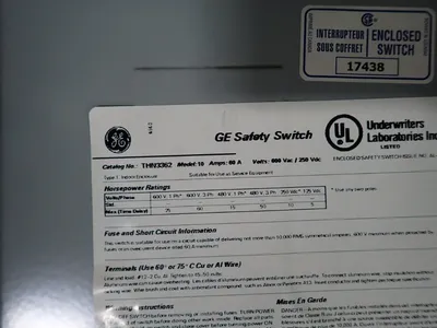 Used GE THN3362 Disconnects Ohio US | HGR 24 #801822