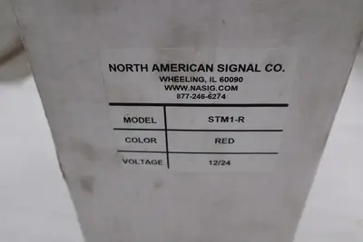 North American Signal Company STM1-R M1 Series Strobe Light Red - STOCK 5625CC
