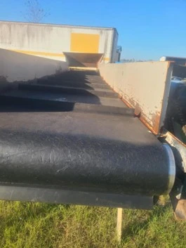 USED 36" HEAVY DUTY INFEED CLEATED CONVEYOR 20' LENGTH 36"  X  20 FEET