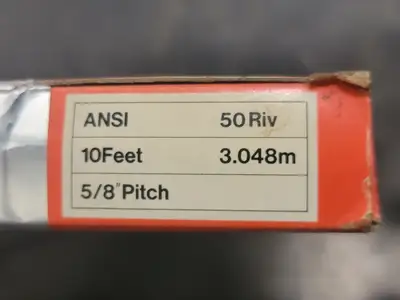 Riveted Roller Chain ANSI 50, 10FT, 5/8" Pitch