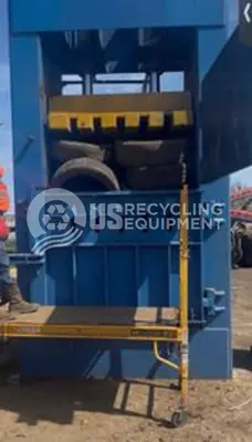 USED SOLID EQUIPMENT 61" X 48" HIGH DENSITY TIRE BALER