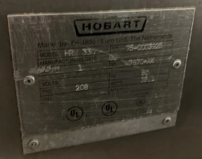 72-0290 Hobart HRO330 Rotisserie Oven w/Hobart W330 Holding Cabinet