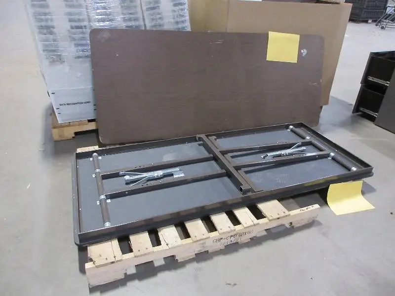 AMTAB WOOD GRAIN TOP FOLDING TABLES